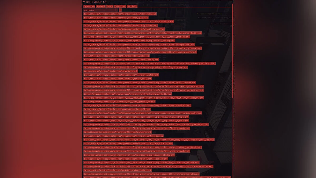 Cyberpunk 2077 — Générateur d'objets